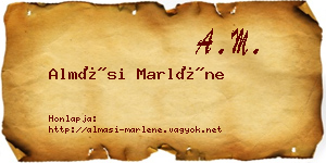 Almási Marléne névjegykártya